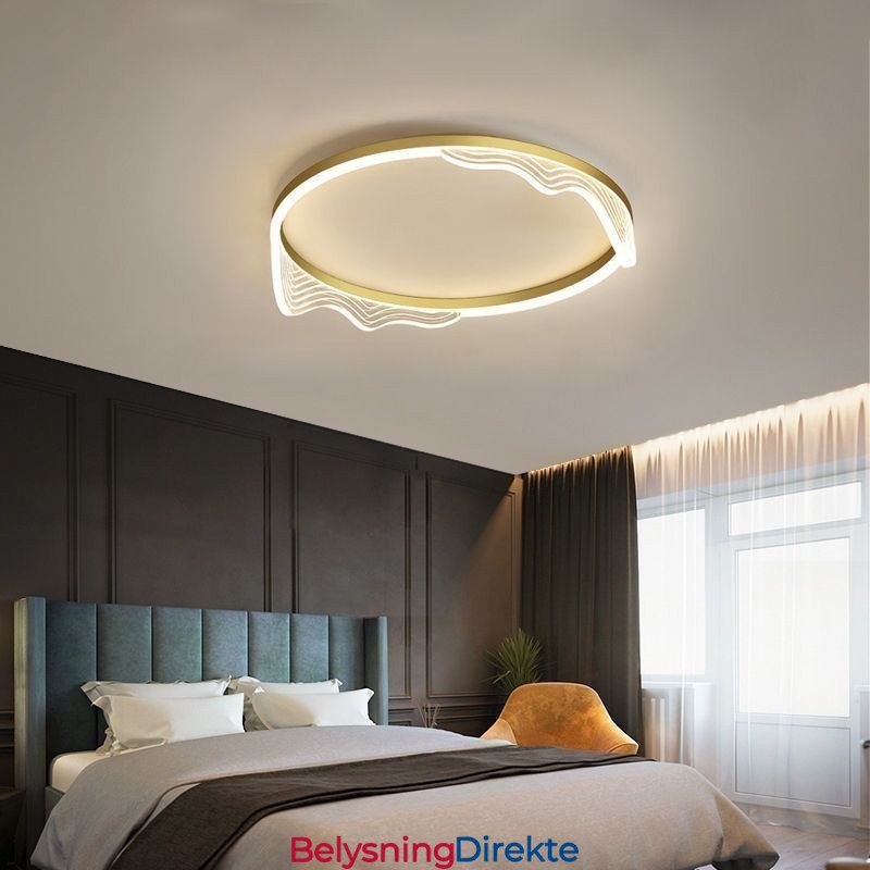 Sirkulær Taklampe Med Innfelt Montering Og Bølgekantdekorasjon