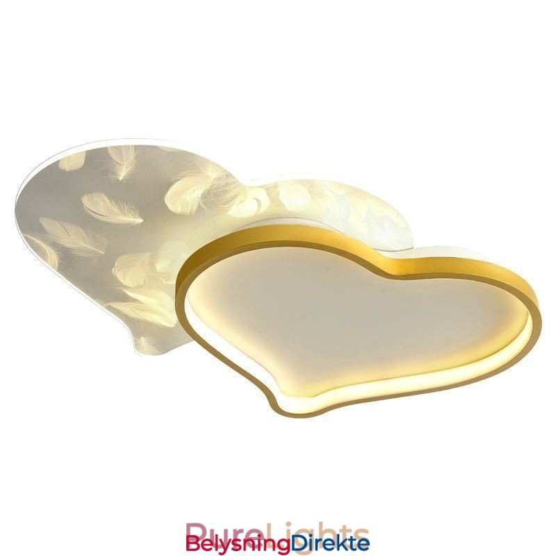 Moderne Lys Hjerteformet Innfelt Taklampe For Jenter