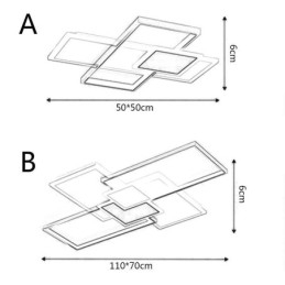Moderne Taklampe Firkantet Akryl Innfelt Taklampe