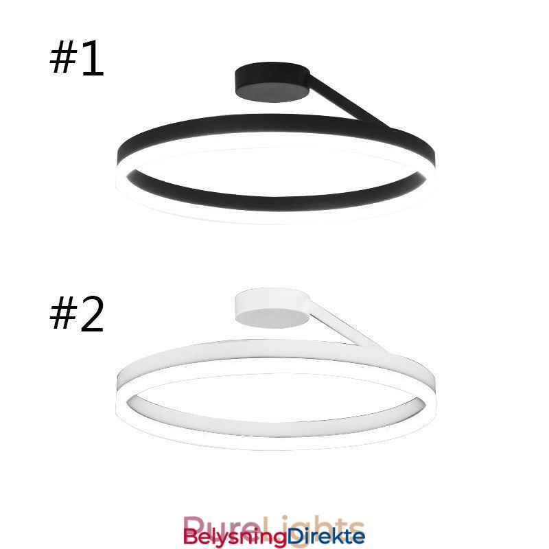 Moderne Innfelt Taklampe Med Sirkelbelysning Og Akrylskjerm