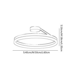 Moderne Innfelt Taklampe Med Sirkelbelysning Og Akrylskjerm