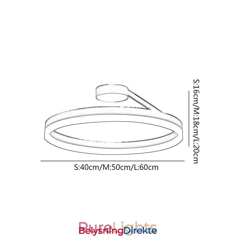 Moderne Innfelt Taklampe Med Sirkelbelysning Og Akrylskjerm