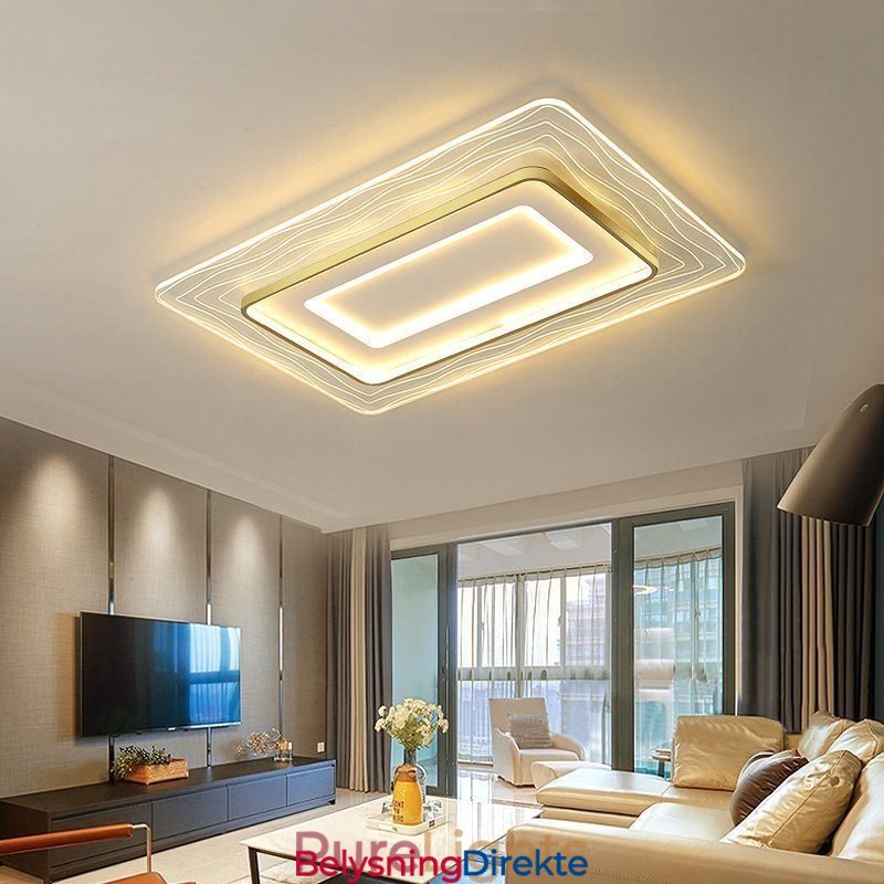 Rektangulær, Innfelt Minimalistisk Akryl Ultratynn Taklampe