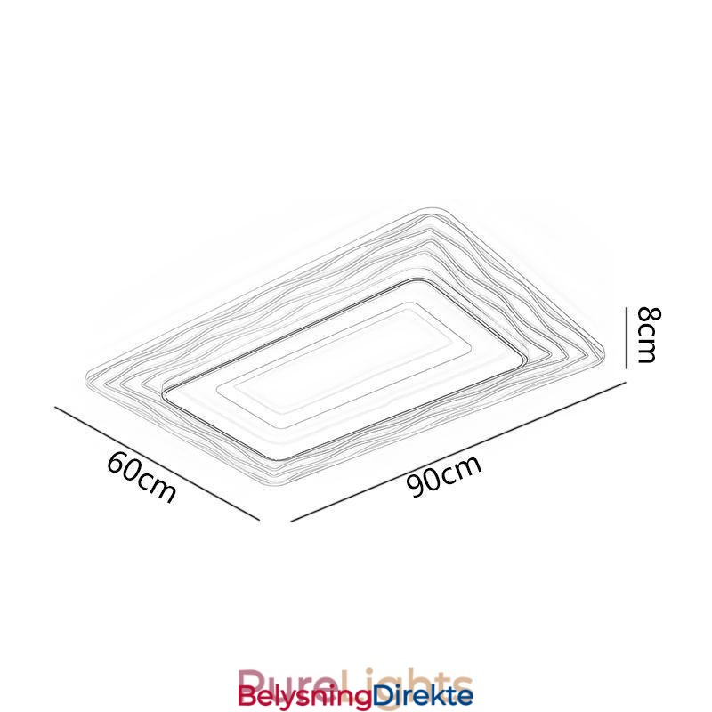 Rektangulær, Innfelt Minimalistisk Akryl Ultratynn Taklampe