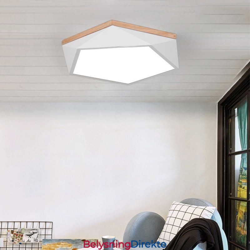 Moderne Taklampe I Diamantformet Design, Dimbar, Innfelt Taklampe