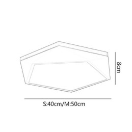 Moderne Taklampe I Diamantformet Design, Dimbar, Innfelt Taklampe