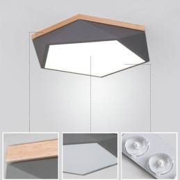 Moderne Taklampe I Diamantformet Design, Dimbar, Innfelt Taklampe
