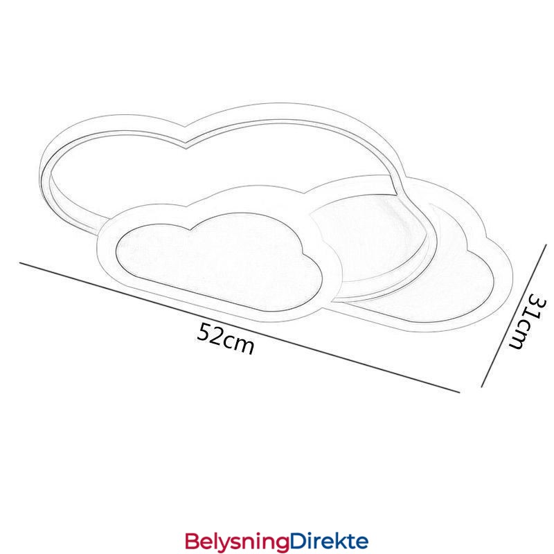 Moderne Kreative Akryllys Skyformet Innfelt Taklampe