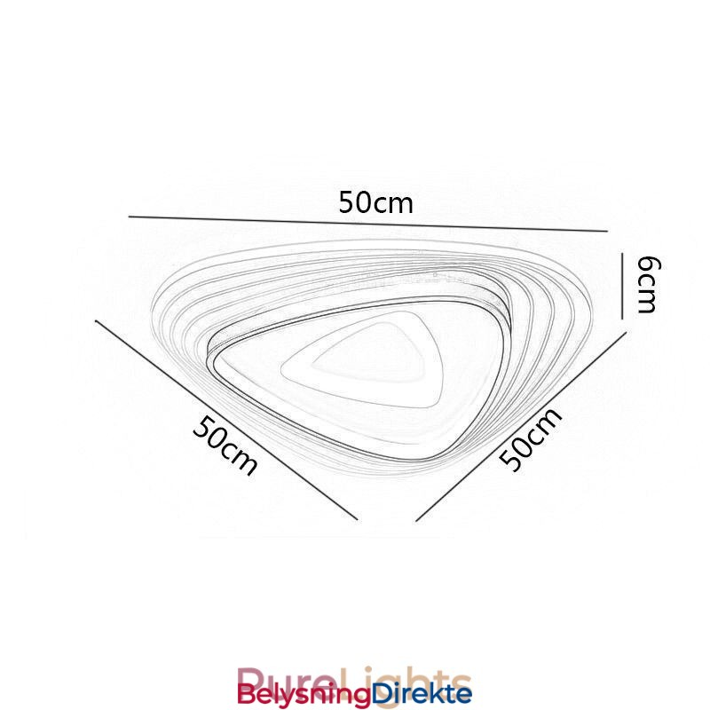 Taklampe Med Innfelt Trekantet Taklampe