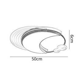 Dimbar Taklampe Moderne Innfelt Belysningsarmaturer Med Måneform 36W
