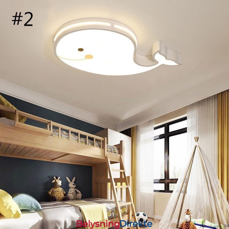 Delfinmønstret Dimbar Taklampe Kreativ Takarmatur For Barn