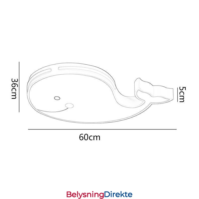 Delfinmønstret Dimbar Taklampe Kreativ Takarmatur For Barn