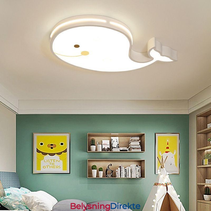 Delfinmønstret Dimbar Taklampe Kreativ Takarmatur For Barn