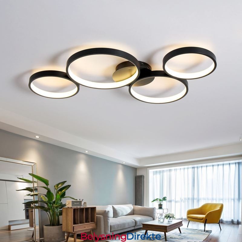 Taklampe 7200Lm 4 Rings Lysarmatur