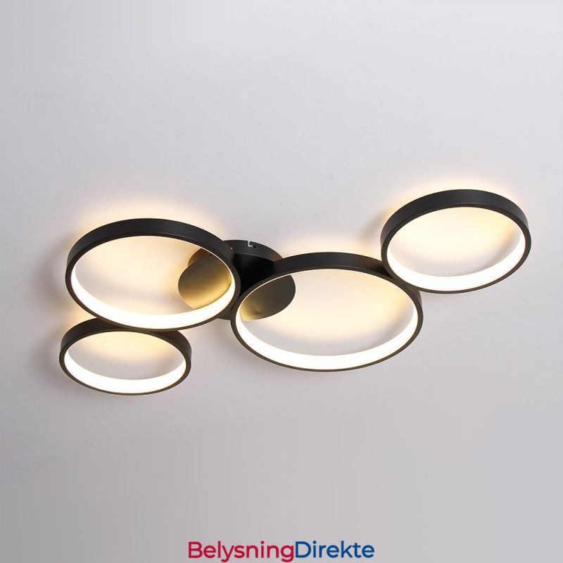 Taklampe 7200Lm 4 Rings Lysarmatur