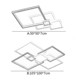 Innfelt Firkantet Taklampe