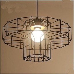 Enkelt Hode Jernlysekrone Lysekrone Retro Mesh