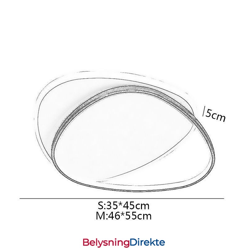 Innfelt Dobbel Trekantet Taklampe