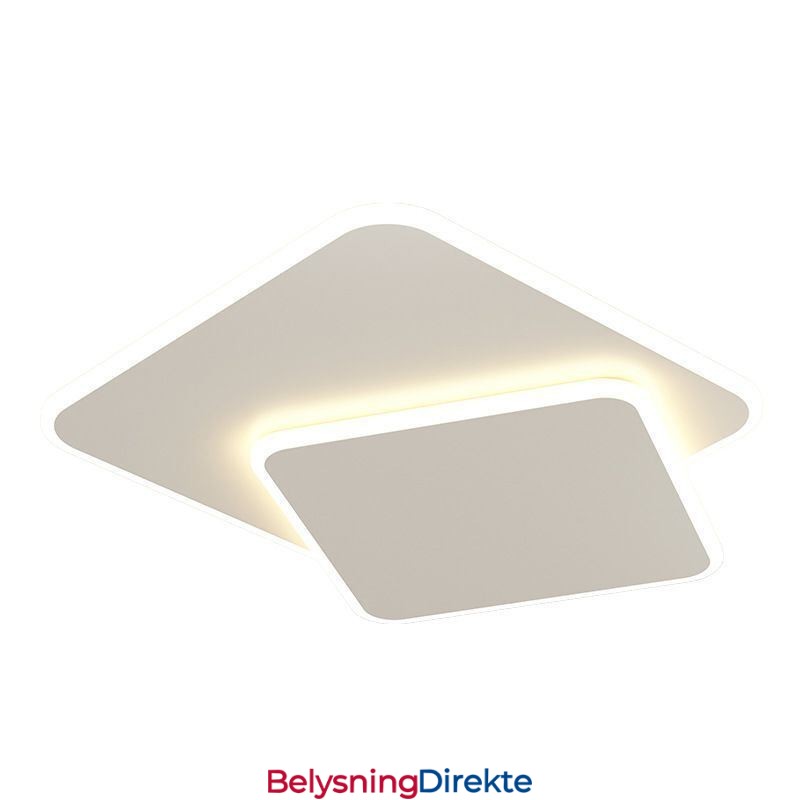 Innfelt Dobbel Firkantet Taklampe