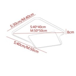 Innfelt Dobbel Firkantet Taklampe