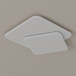 Innfelt Dobbel Firkantet Taklampe