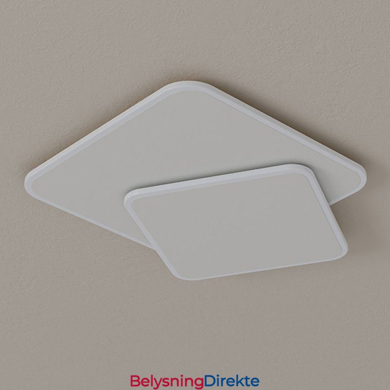 Innfelt Dobbel Firkantet Taklampe