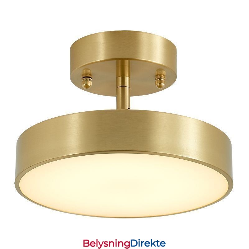 Mini Rund Taklampe I Gullkobber