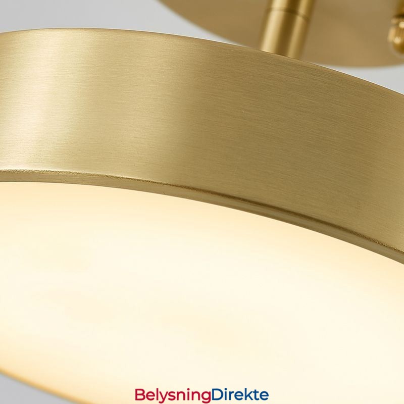 Mini Rund Taklampe I Gullkobber