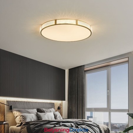 Innfelt Taklampe Runde Lysarmaturer Trefarget Dimming