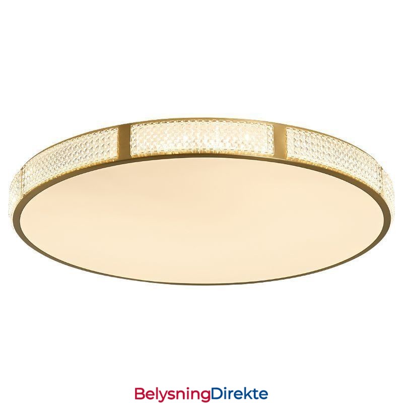 Innfelt Taklampe Runde Lysarmaturer Trefarget Dimming