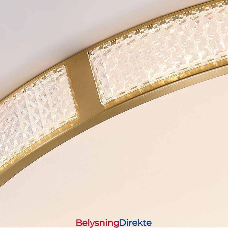 Innfelt Taklampe Runde Lysarmaturer Trefarget Dimming