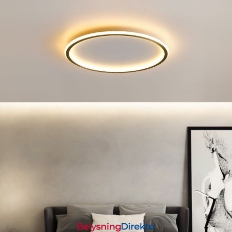 Innfelt Taklampe Runde Lysarmaturer Trefarget Dimming