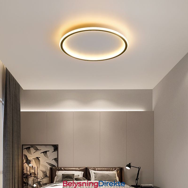 Innfelt Taklampe Runde Lysarmaturer Trefarget Dimming