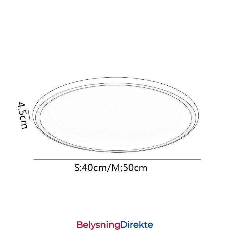 Innfelt Taklampe Runde Lysarmaturer Trefarget Dimming
