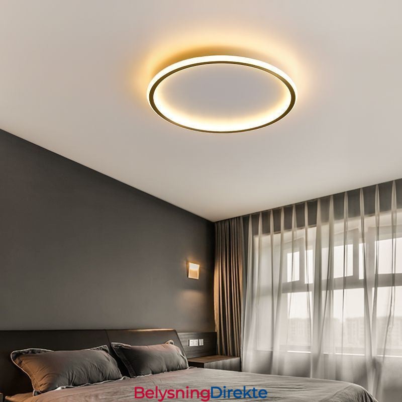 Innfelt Taklampe Runde Lysarmaturer Trefarget Dimming