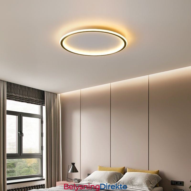 Innfelt Taklampe Runde Lysarmaturer Trefarget Dimming