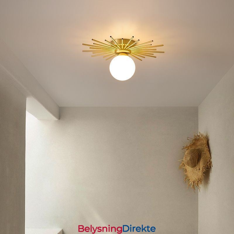 Moderne 1-Lyss Innfelt Taklampe Globeformet Taklampe