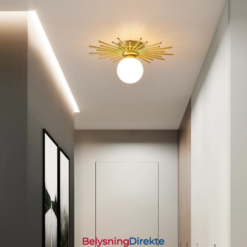 Moderne 1-Lyss Innfelt Taklampe Globeformet Taklampe