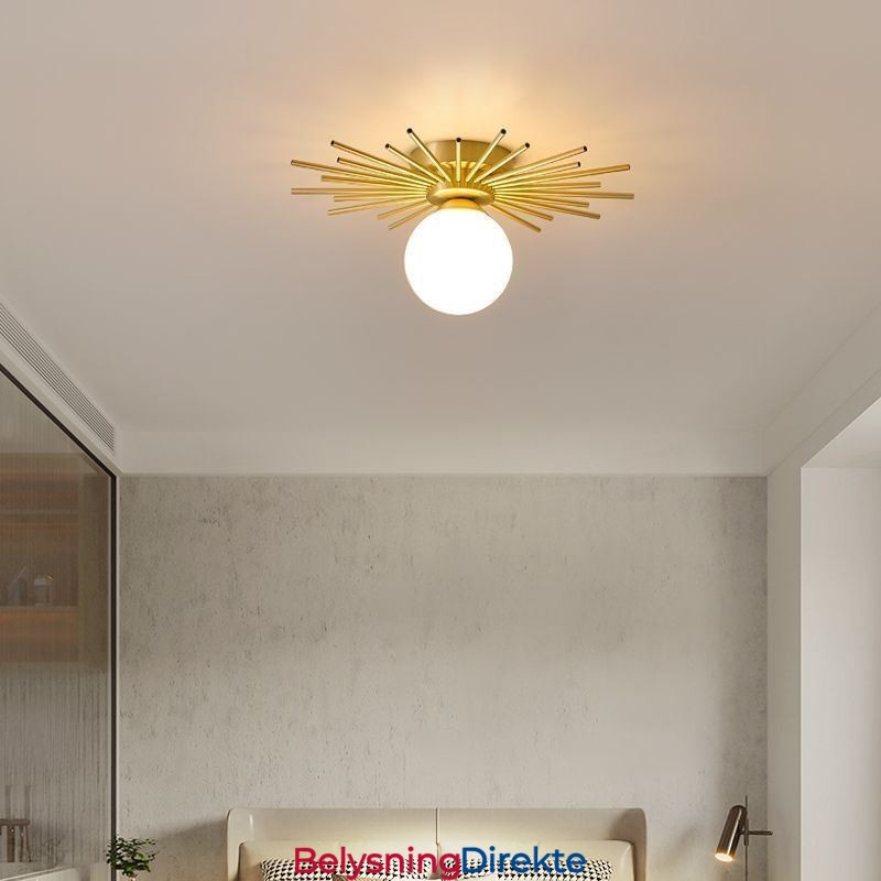 Moderne 1-Lyss Innfelt Taklampe Globeformet Taklampe