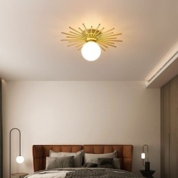 Moderne 1-Lyss Innfelt Taklampe Globeformet Taklampe