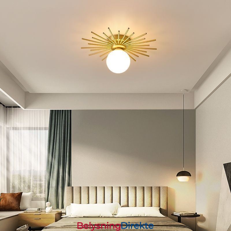 Moderne 1-Lyss Innfelt Taklampe Globeformet Taklampe