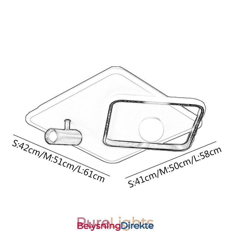 Innfelt Akryl Firkantet Taklampe Spotlight