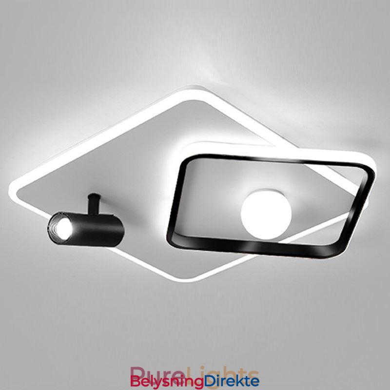 Innfelt Akryl Firkantet Taklampe Spotlight