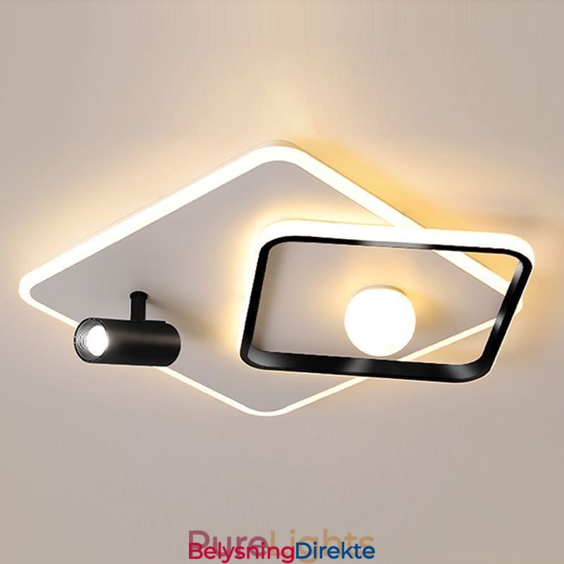 Innfelt Akryl Firkantet Taklampe Spotlight