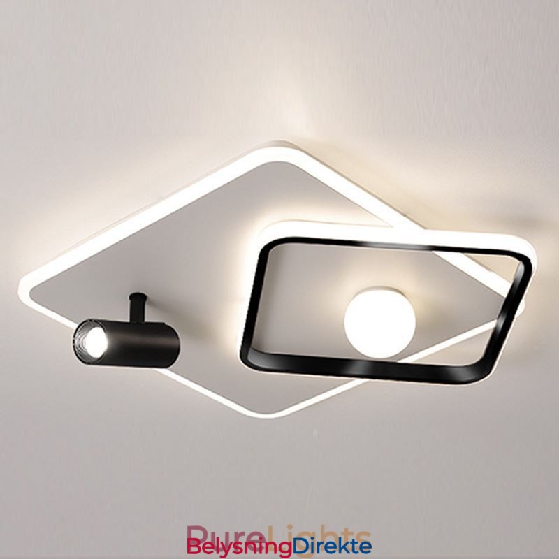 Innfelt Akryl Firkantet Taklampe Spotlight