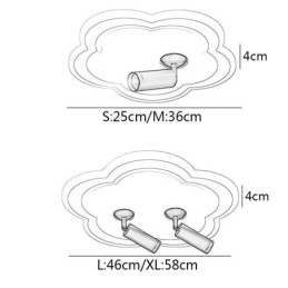 Innfelt Akryl Blomsterformet Taklampe Spotlight