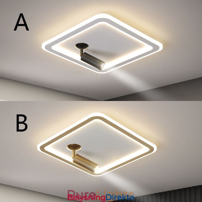 Firkantet, Innfelt Taklampe I Akryl