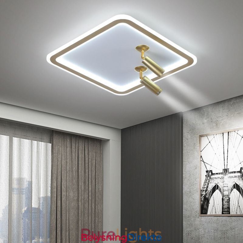 Firkantet, Innfelt Taklampe I Akryl