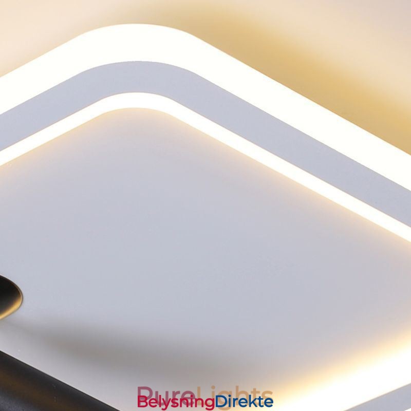 Firkantet, Innfelt Taklampe I Akryl