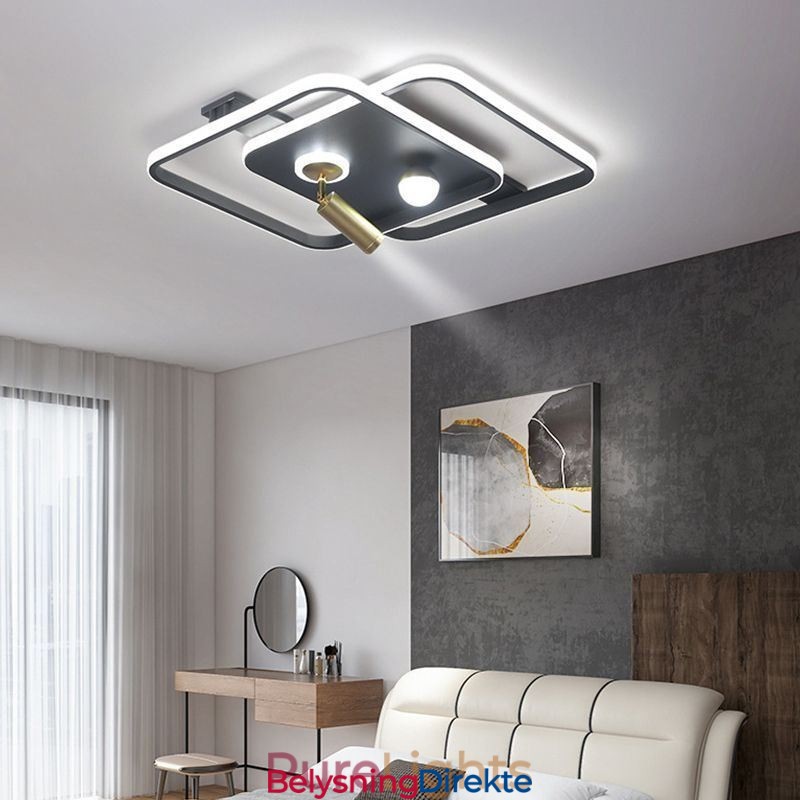 Firkantet, Innfelt Akryl Taklampe Spotlight